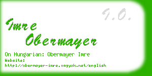 imre obermayer business card